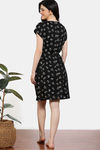 Zivame 2 Mile Fashion Woven Knee Length Nightdress - Jet Black — thumbnail 4
